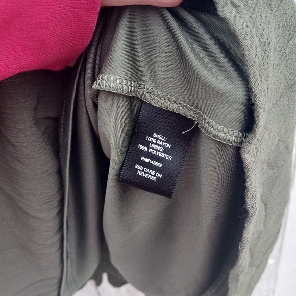 Torrid Sz 2X Roll Tab Half Sleeve Button Front Popover Shirt Dress Green Womens - Picture 6 of 6